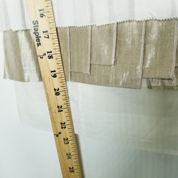 J. Crew Collection Silk Cotton Layered Tank White Cream Gold Make up mark  6 - Picture 7 of 11